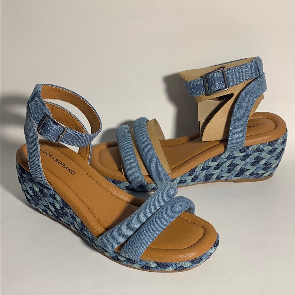Lucky Brand Denim Blue Wedges